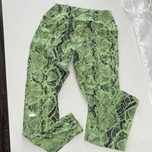 ALO Yoga Lime Snake Print Leggings